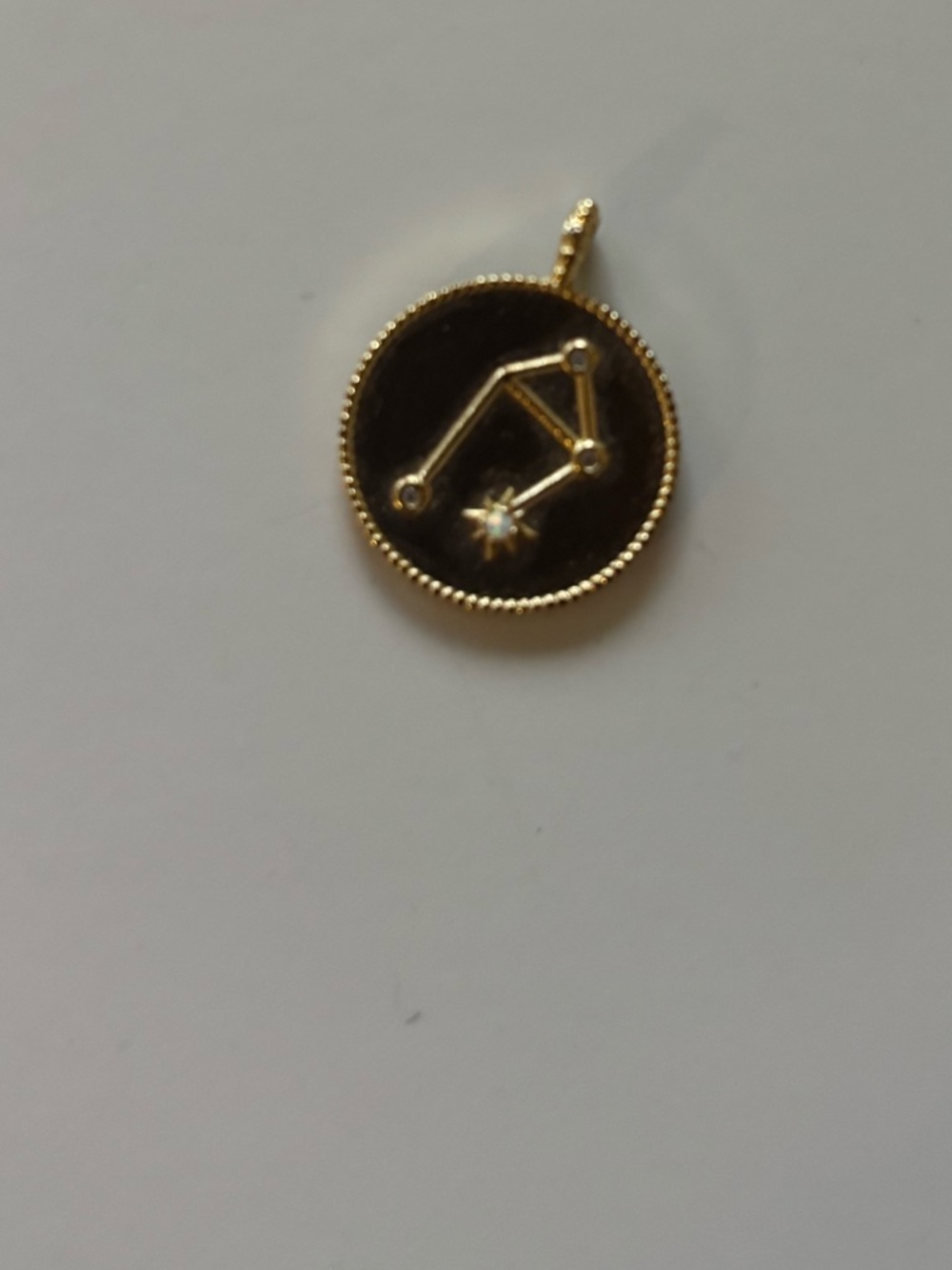 Gorjana Zodiac Constellation Round Pendant Necklace Charm Libra